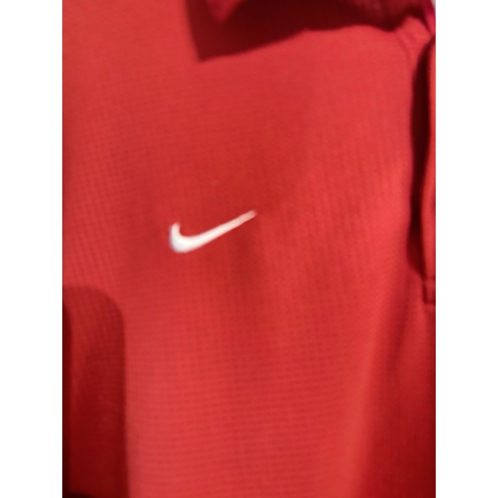 Nike Alabama Crimson Tide Polo Mens L University NCAA Dri Fit Small Hole On Back - Picture 3 of 7